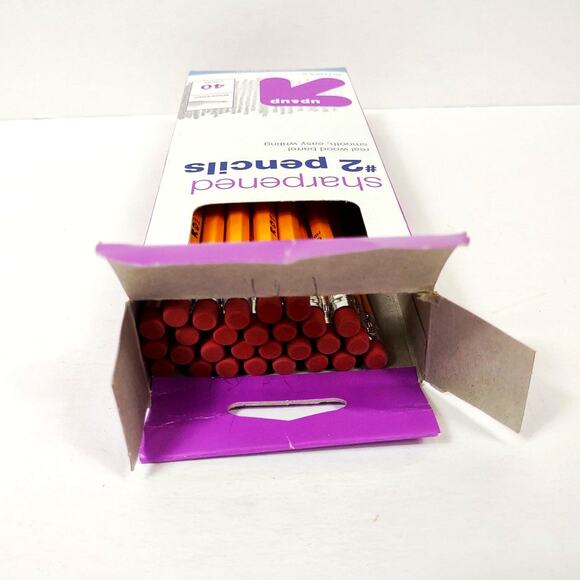 up & up Sharpened #2 Wood Pencils 40 Count Partial Box 28 Remaining - Picture 5 of 7